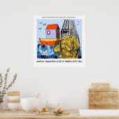 Dolphin-Safe Tuba Grappige Poster (Keuken)