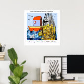 Dolphin-Safe Tuba Grappige Poster (Thuiskantoor)