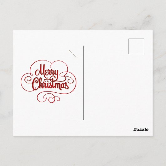 Dolphin Santa Hat Funny Kerstmis Briefkaart (Achterkant)