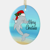 Dolphin Santa Tropical Kerstversiering Keramisch Ornament (Rechts)