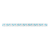 Dolphin Satin Ribbon in White Satijnen Lint (Voorkant)