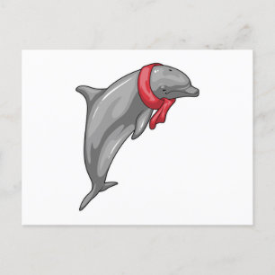 Dolphin Scarf Briefkaart