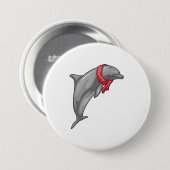 Dolphin Scarf Ronde Button 7,6 Cm (Voorkant /achterkant)