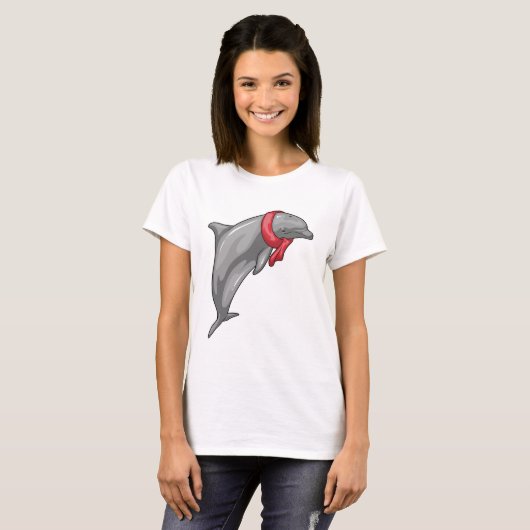 Dolphin Scarf T-shirt (Voorkant volledig)