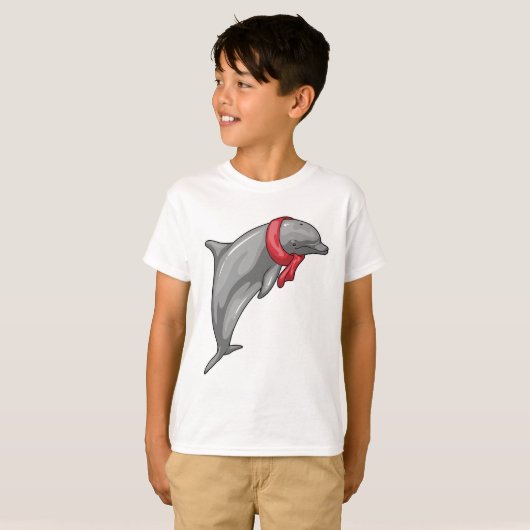 Dolphin Scarf T-shirt (Voorkant volledig)