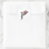 Dolphin Scarf Vierkante Sticker (Tas)