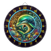Dolphin Serenity Coral Reef Dartboard Dartbord (Voorkant)