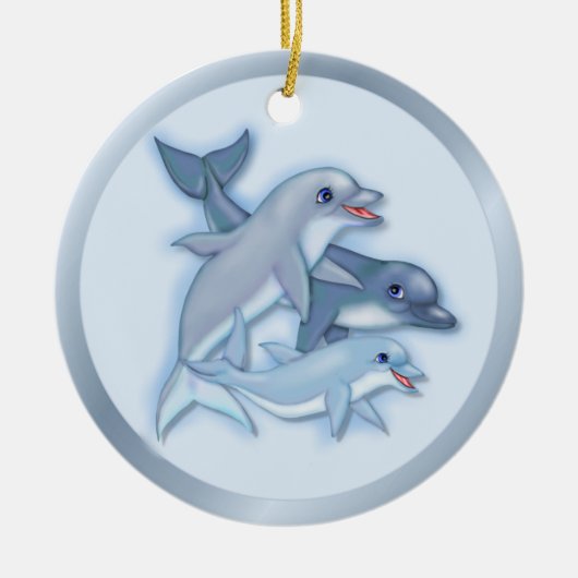 Dolphin-serie Keramisch Ornament (Voorkant)