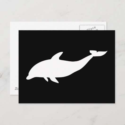 Dolphin Shape Briefkaart (Voorkant / Achterkant)