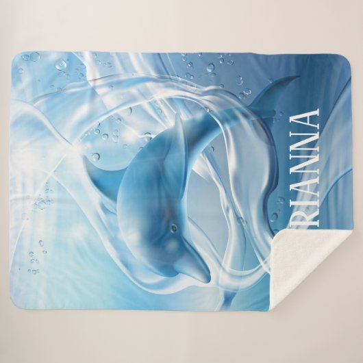 Dolphin Sherpa Deken (Voorkant (horizontaal))