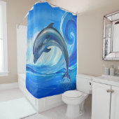 Dolphin Shower Curtain Bath Accessoires Douchegordijn (In situ)
