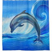 Dolphin Shower Curtain Bath Accessoires Douchegordijn (Voorkant)