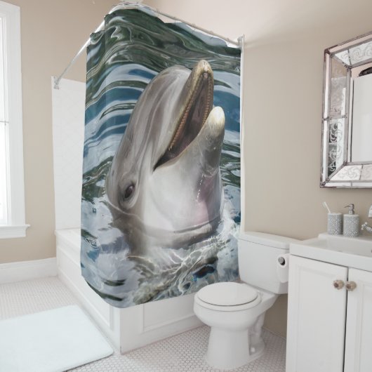 Dolphin Shower Curtain Douchegordijn (In situ)