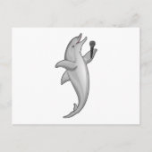 Dolphin Singer Microphone Briefkaart (Voorkant)