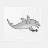 Dolphin Singer Microphone Fleece Deken (Voorkant (Horizontaal))