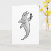 Dolphin Singer Microphone Kaart (Gele Bloem)