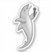 Dolphin Singer Microphone Sticker (Voorkant)