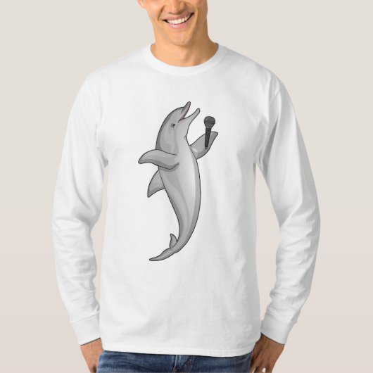 Dolphin Singer Microphone T-shirt (Voorkant)