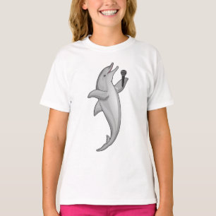 Dolphin Singer Microphone T-shirt