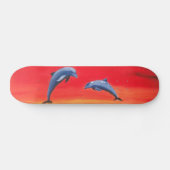 Dolphin Skateboard sunset Dolphins Art Skateboard (Horizontaal)