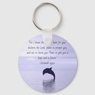 Dolphin sleutelhanger; Jeremiah 29:11 Sleutelhanger