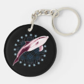 Dolphin Slick Grafisch Ontwerp Sleutelhanger (Achterkant)