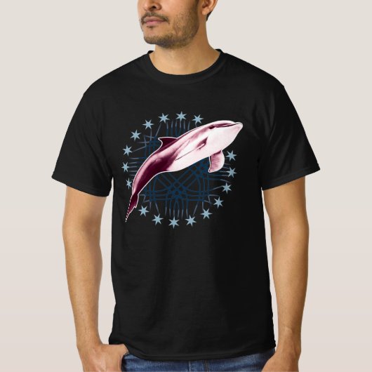 Dolphin Slick Grafisch Ontwerp T-shirt (Voorkant)