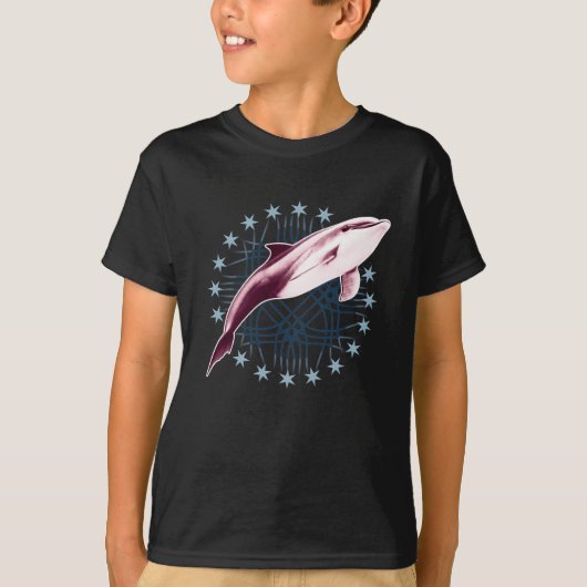 Dolphin Slick Grafisch Ontwerp T-shirt (Voorkant)