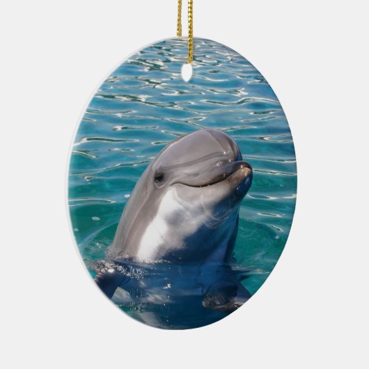 Dolphin Smile, personaliseer je als gewenst Keramisch Ornament (Rechts)