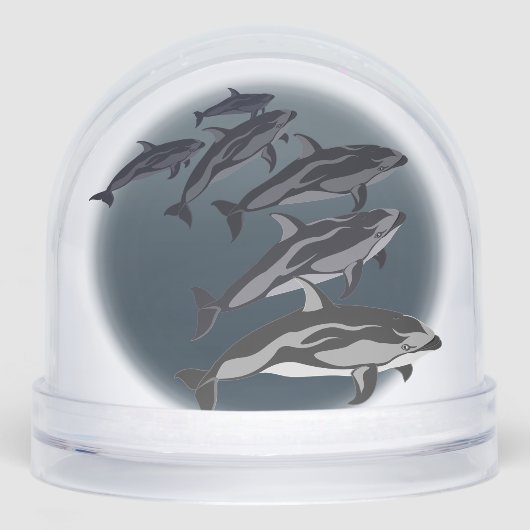 Dolphin Snow Globe Custom Dolphin Art Snow Globes Sneeuwbol (Voorkant)