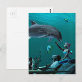 Dolphin spelen briefkaart (Voorkant / Achterkant)