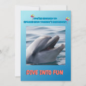Dolphin Splash Birthday Kaart (Voorkant)