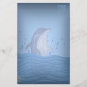 Dolphin Splash Briefpapier (Voorkant)