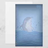 Dolphin Splash Briefpapier (Voorkant / Achterkant)