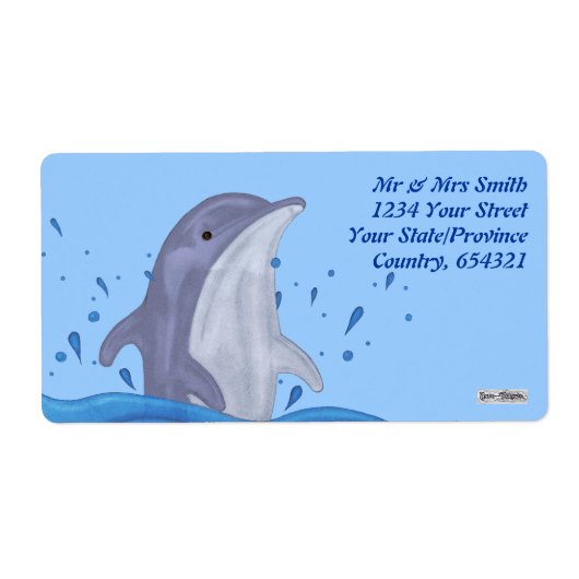Dolphin Splash Etiket (Voorkant)