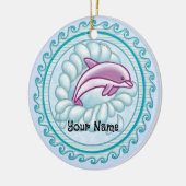 Dolphin Splash Keramisch Ornament (Links)