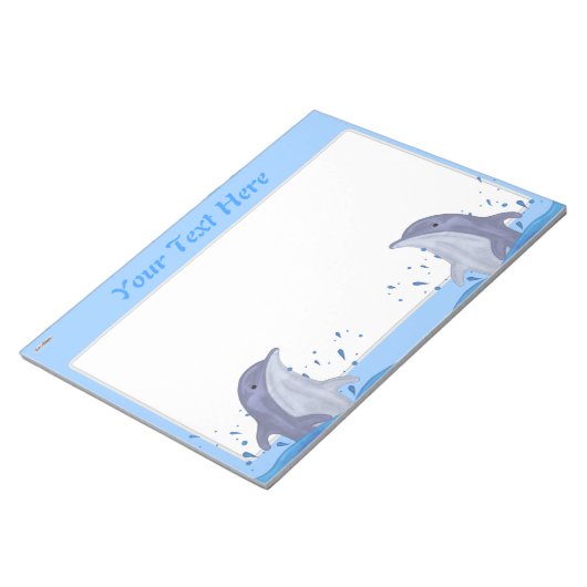 Dolphin Splash Notitieblok (Schuin)