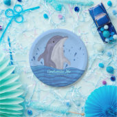 Dolphin Splash Papieren Bordje (Feest)