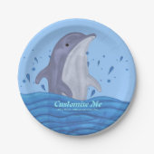 Dolphin Splash Papieren Bordje (Voorkant)