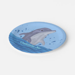 Dolphin Splash Papieren Bordje