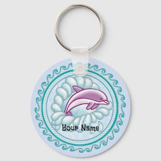 Dolphin Splash Sleutelhanger (Voorkant)