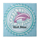 Dolphin Splash Tegeltje (Voorkant)