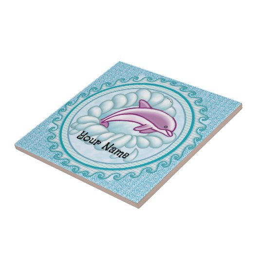 Dolphin Splash Tegeltje (Zijkant)