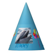 Dolphin Splash Verjaardag Feesthoedjes (Voorkant)