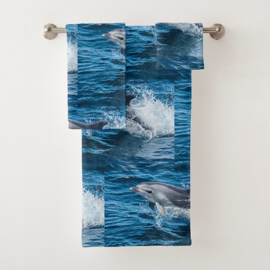 Dolphin Splashing Bad Handdoek (Insitu)