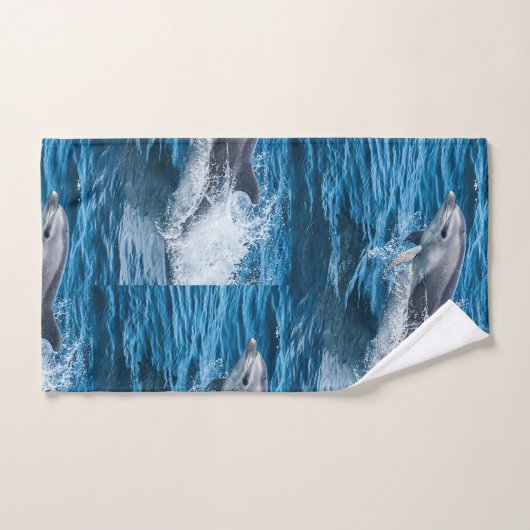 Dolphin Splashing Bad Handdoek (Handdoek)