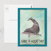 Dolphin Splashing heeft een geweldige dag Briefkaart (Voorkant / Achterkant)