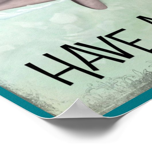 Dolphin Splashing heeft een geweldige dag Poster (Hoek)