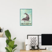 Dolphin Splashing heeft een geweldige dag Poster (Thuiskantoor)