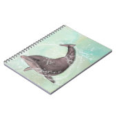 Dolphin Splashing in Aqua Green Water Notitieboek (Linkerzijde)